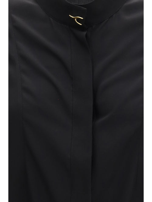 Alexander McQueen Wishbone silk Shirt - Black