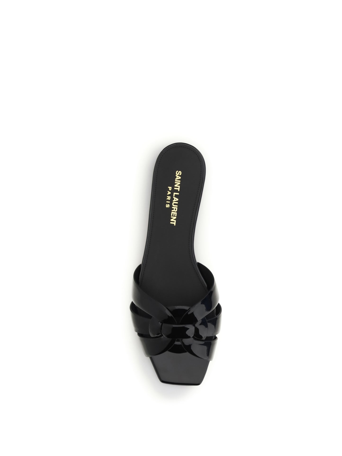 SAINT LAURENT Tribute patent leather Sandals