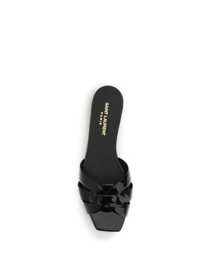 SAINT LAURENT Tribute patent leather Sandals