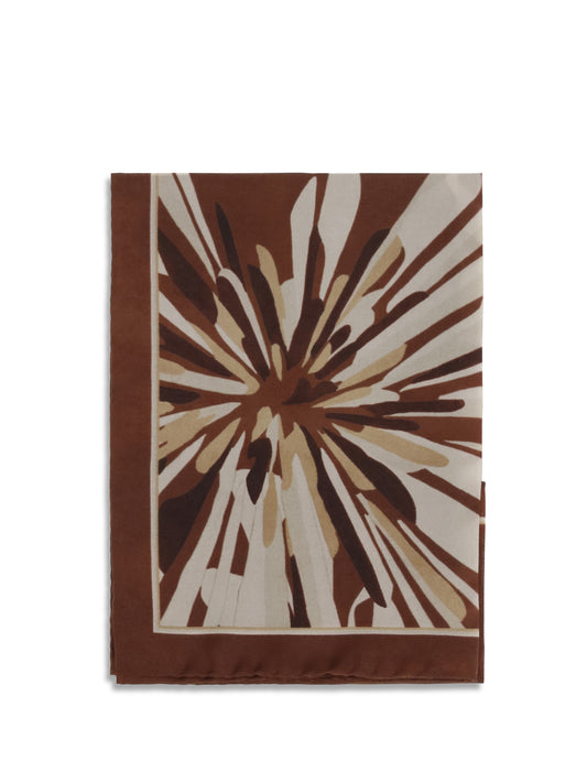 BRUNELLO CUCINELLI Bloom Print silk Pongée Scarf