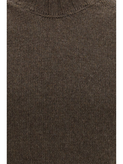 Aragona Cashmere High neck Sweater - Corteccia