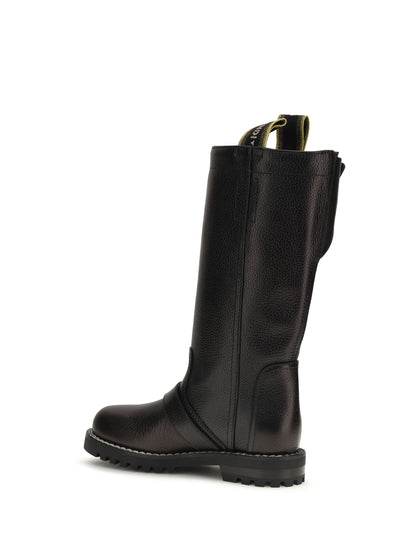 Fendi Glossy calfskin Biker Boots - Black