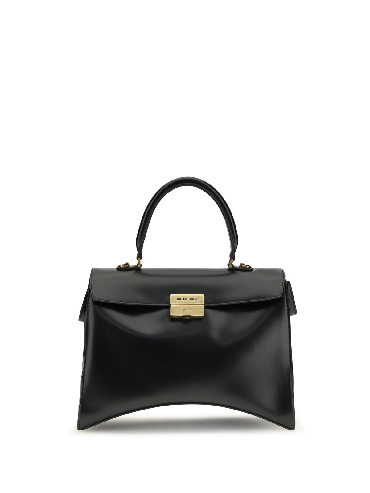 Balenciaga Medium Hourglass Avenue Top Handle Bag - Black