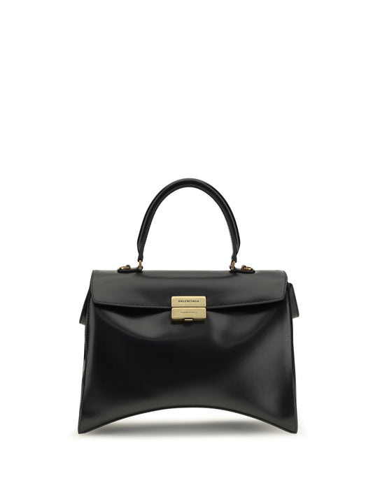 Balenciaga Medium Hourglass Avenue Top Handle Bag - Black