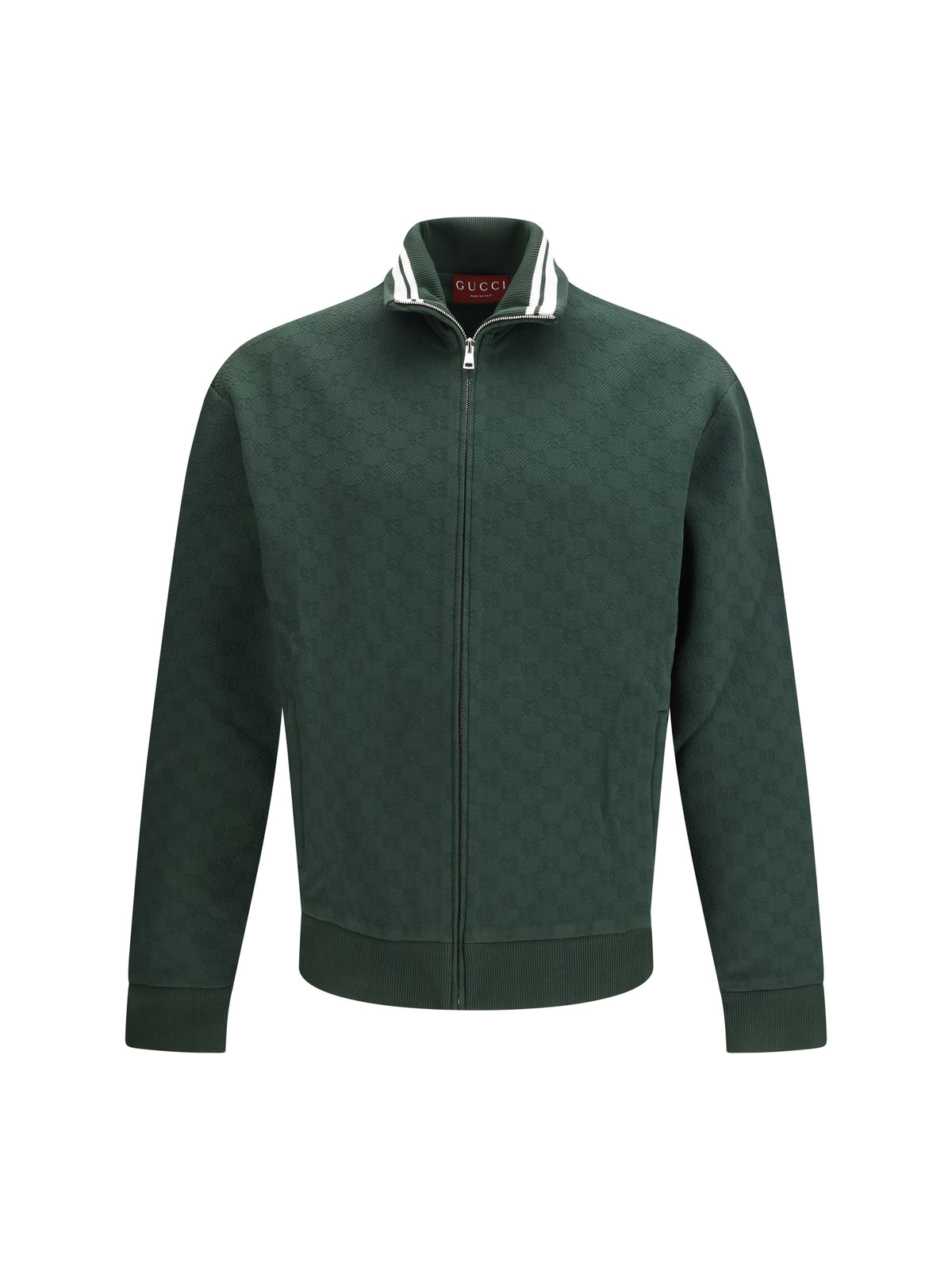 Gucci GG technical jersey zip Jacket - Deep Emerald Green