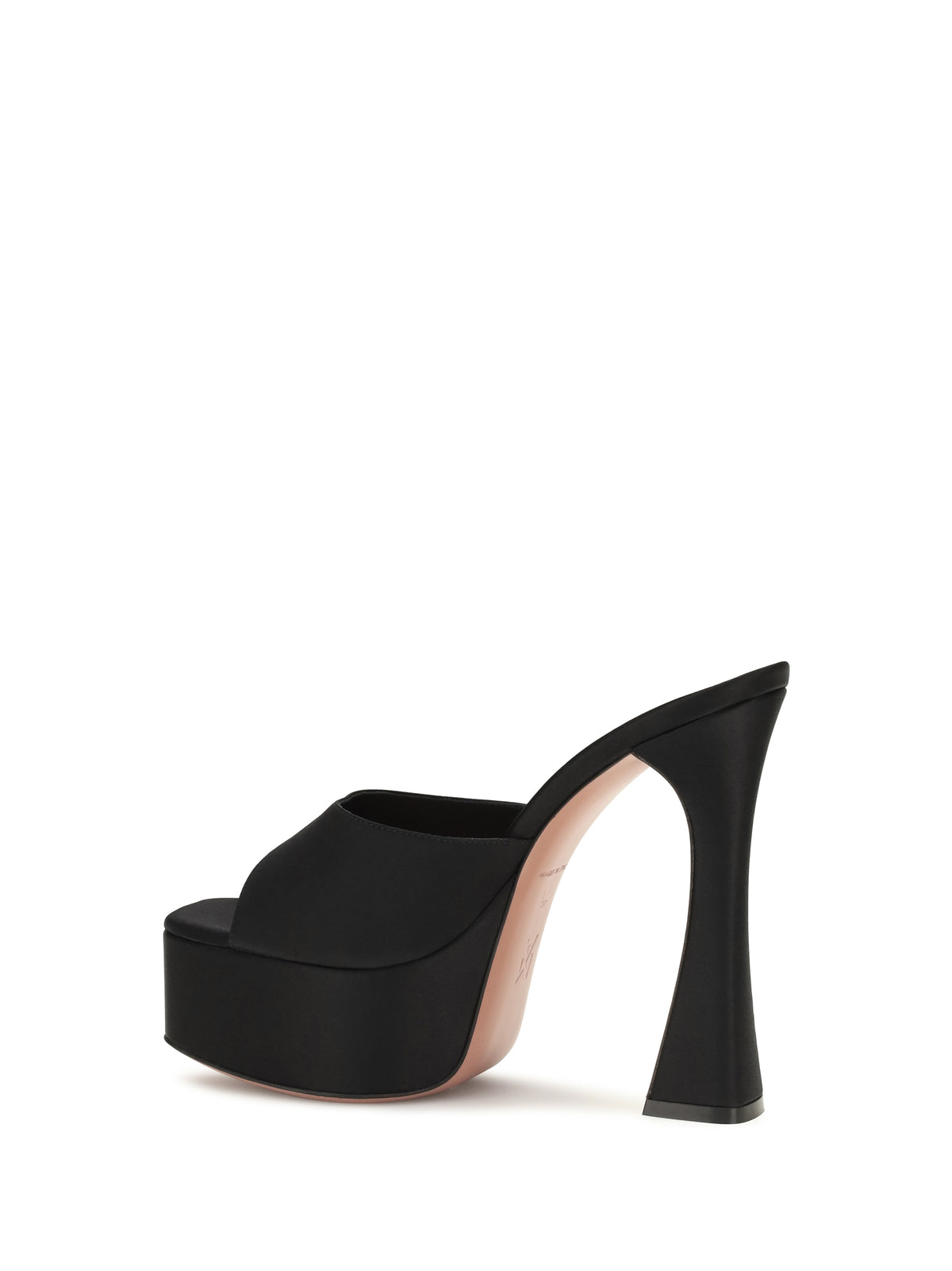 Amina Muaddi Dalida satin Sandals - Black Satin