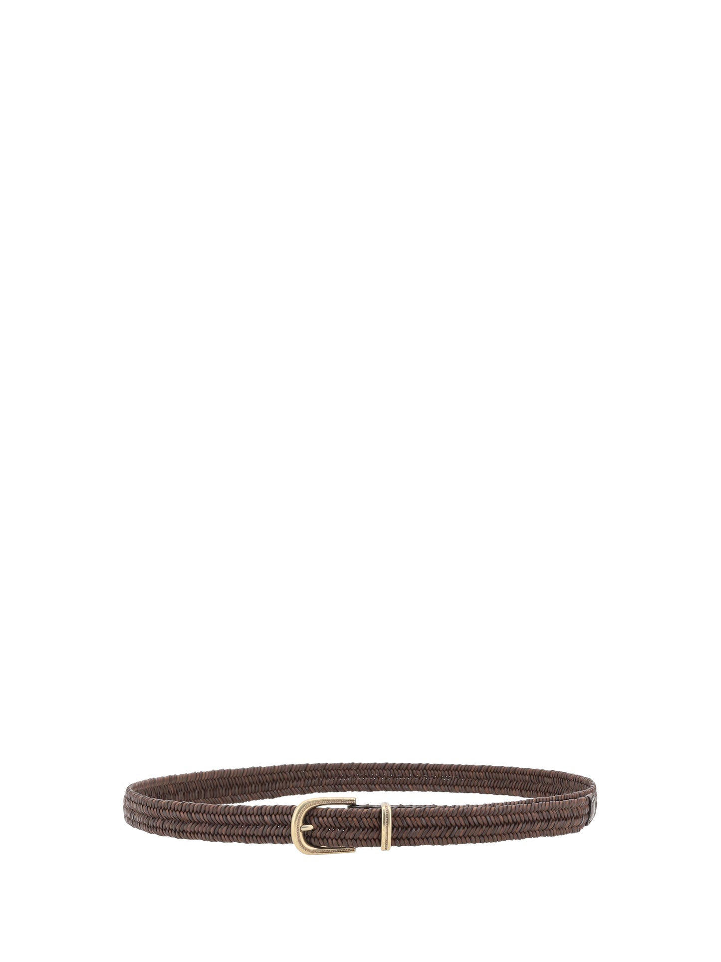 BRUNELLO CUCINELLI Braided stretch leather Belt