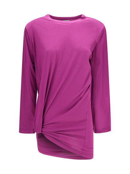 Balenciaga Asymmetric long-sleeve T-shirt - Violet