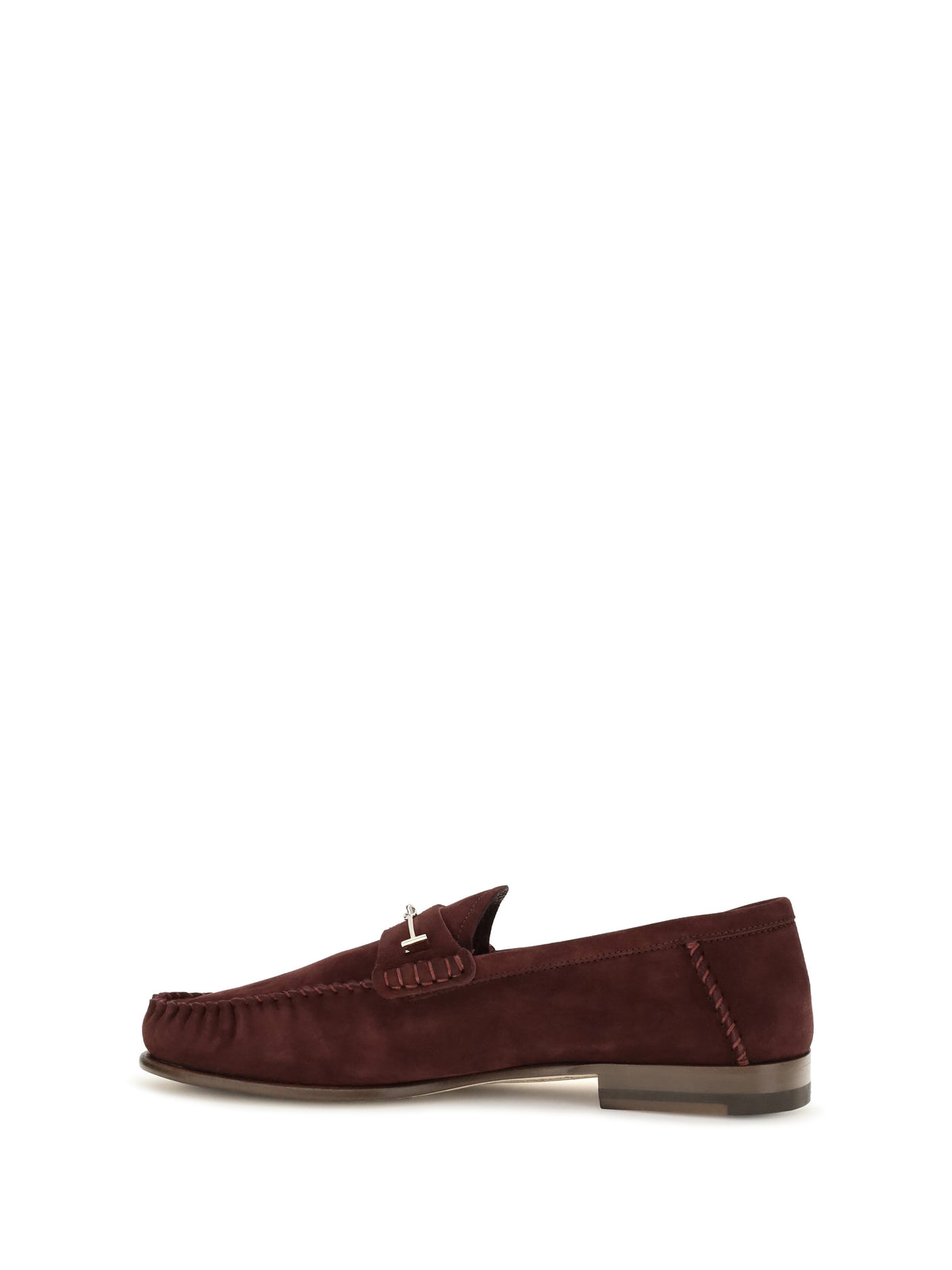 Tom Ford Suede leather T-strap Loafers - Lost Cherry