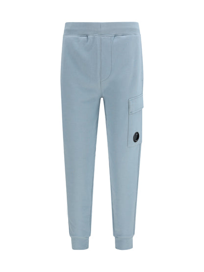 C.P. COMPANY Diagonal raised fleece cargo lens Sweatpants