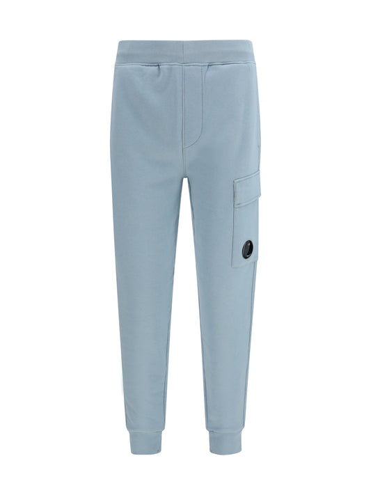 C.P. COMPANY Diagonal raised fleece cargo lens Sweatpants