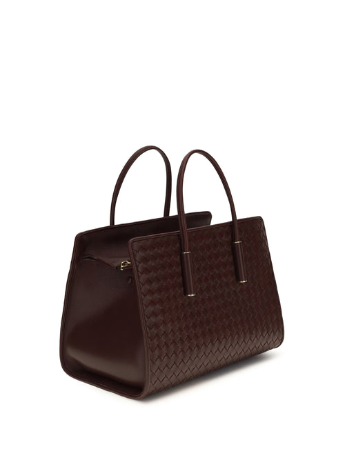Bottega Veneta Barbara Tote Bag - Deep Mahogan-Brass V