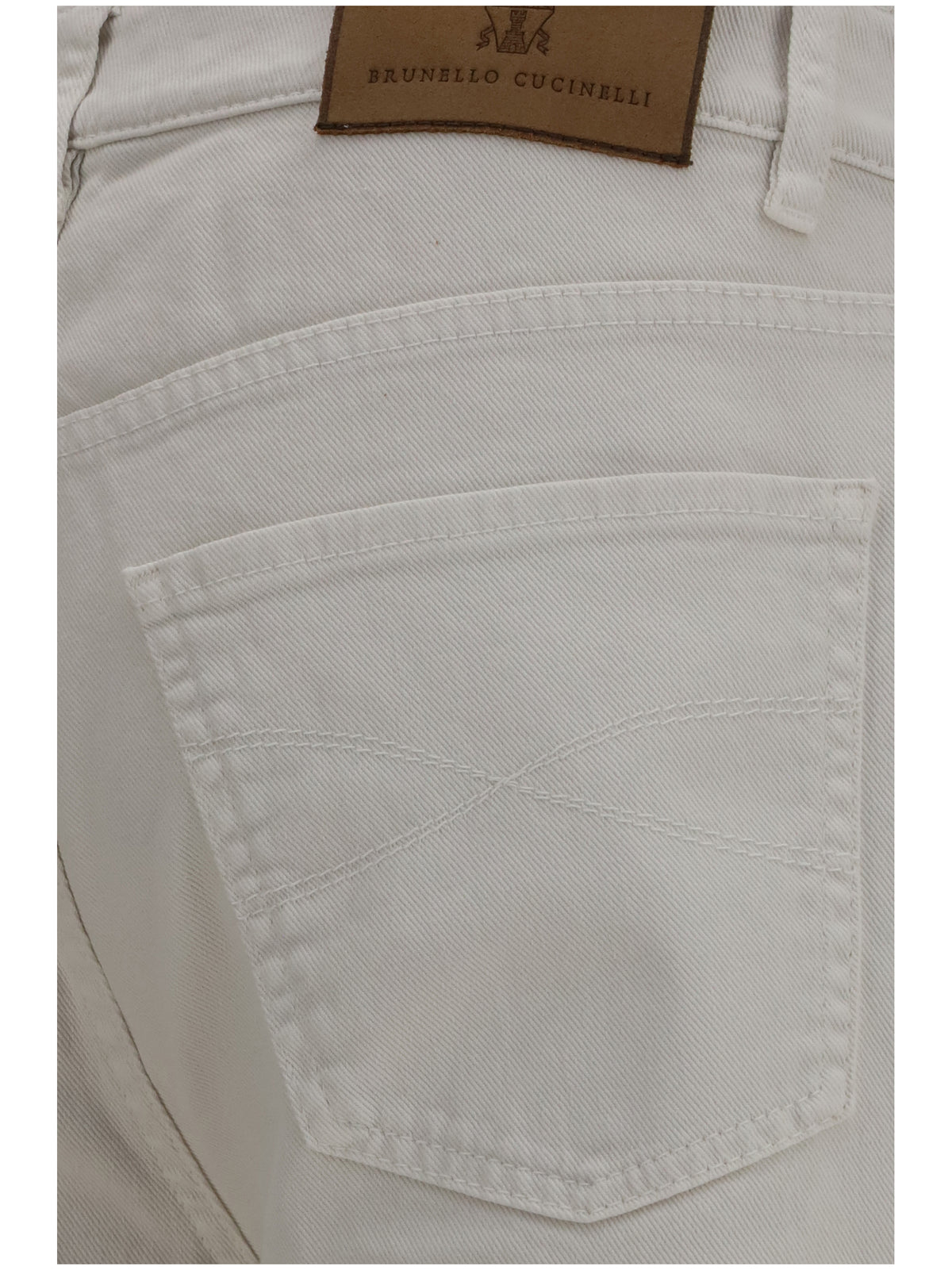 Brunello Cucinelli Jeans with turn-up hem - English White