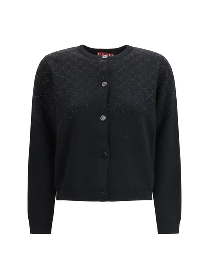 Gucci Long-sleeve crew-neck Cardigan - Black/Mix