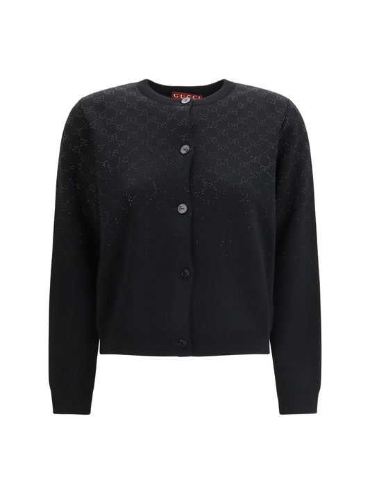 Gucci Long-sleeve crew-neck Cardigan - Black/Mix