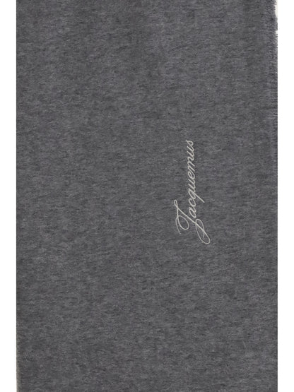 Jacquemus Tailleur wool Scarf - Dark Grey