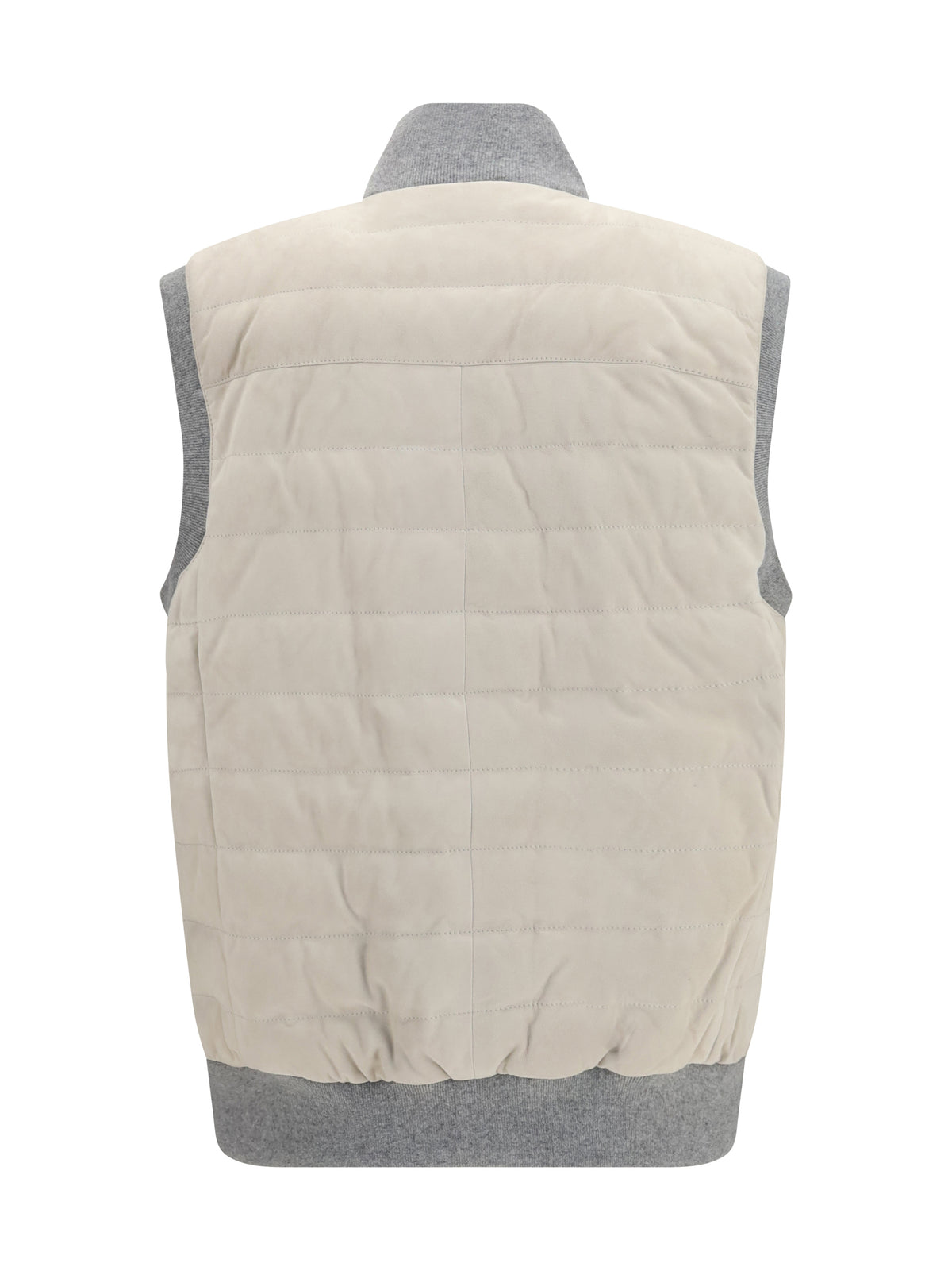 Brunello Cucinelli Padded Vest - English White+Panama