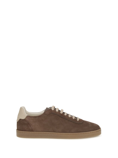 Brunello Cucinelli Suede Sneakers - Fango+Avorio+Bisonte