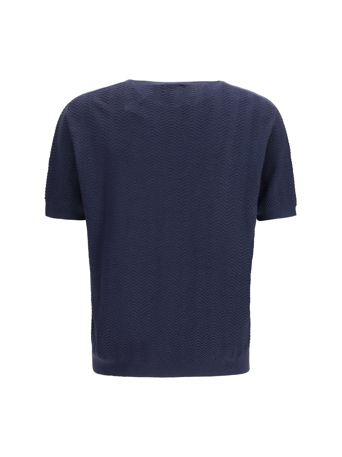 GIORGIO ARMANI Short-sleeved cotton and silk Sweater