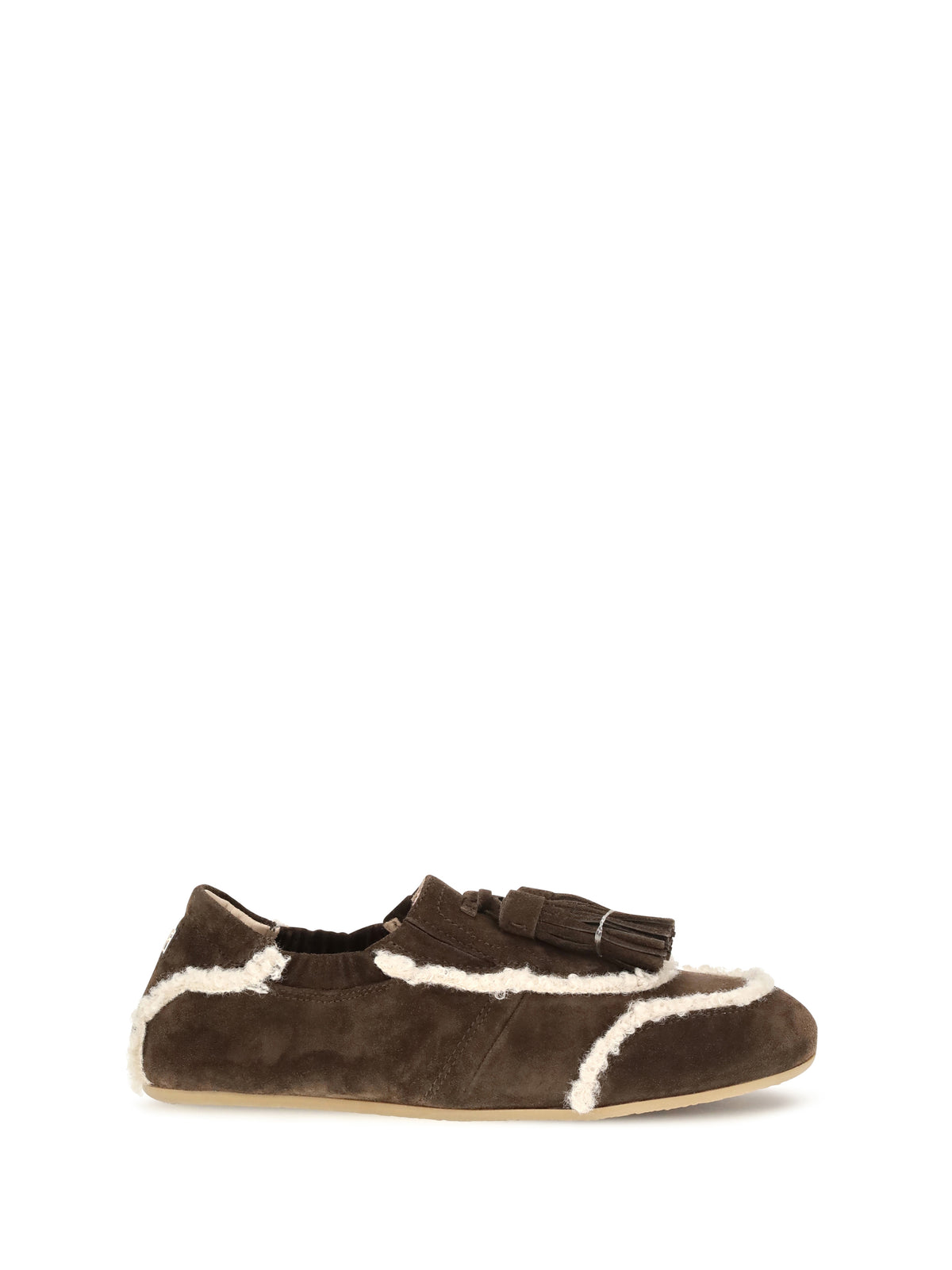 Fratelli Rossetti Suede slip-on Loafers with tassel - Cacao