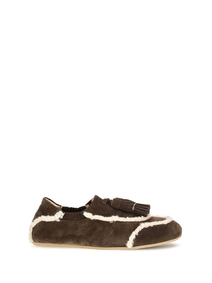 Fratelli Rossetti Suede slip-on Loafers with tassel - Cacao
