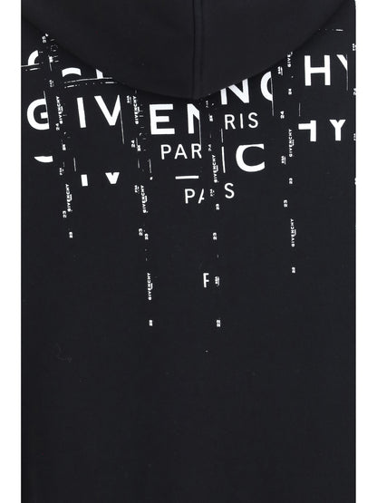 GIVENCHY Photographic Negative print fleece zip Hoodie