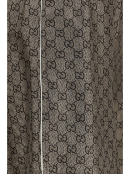 GUCCI Printed silk twill Shorts