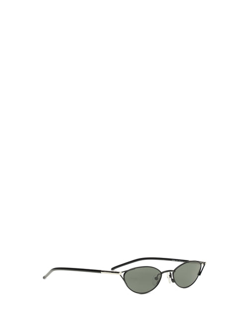 Alexander Mcqueen Slim cat-eye Sunglasses with T-Bar - Black/Smoke