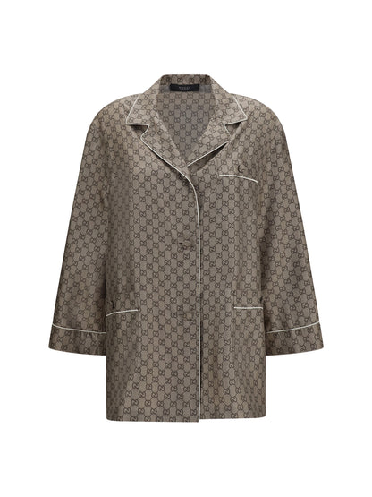 GUCCI Printed silk twill Shirt