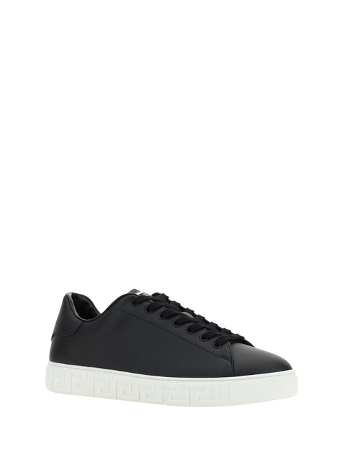 Versace Leather Sneakers - Black