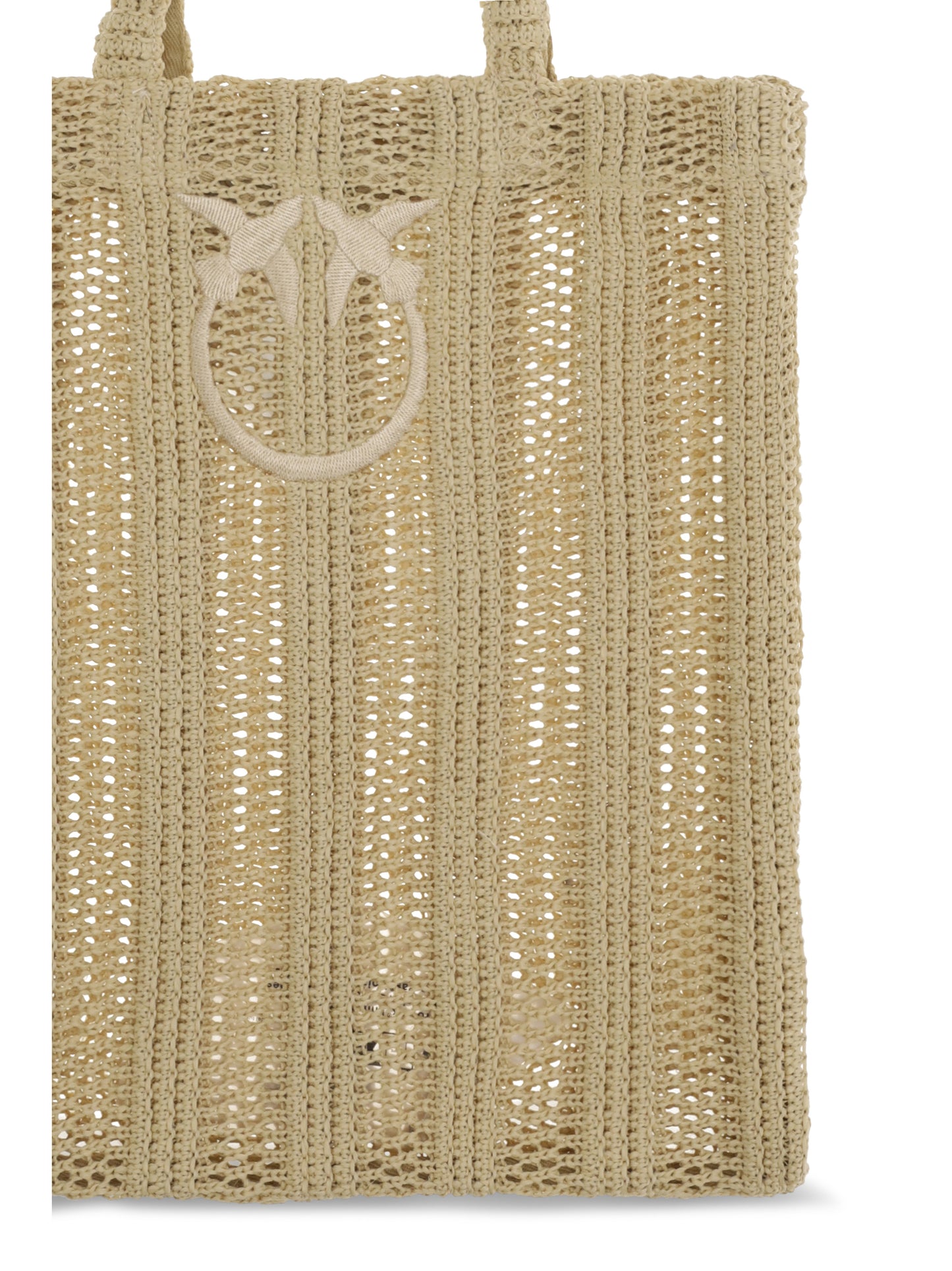 PINKO Medium Easy Tote Bag in raffia