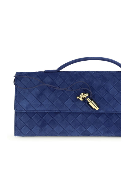 Bottega Veneta Andiamo Clutch - Blue Royal-Muse Br