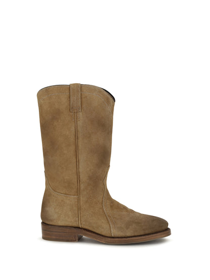 Jil Sander Bruce suede Ankle Boots - Walnut