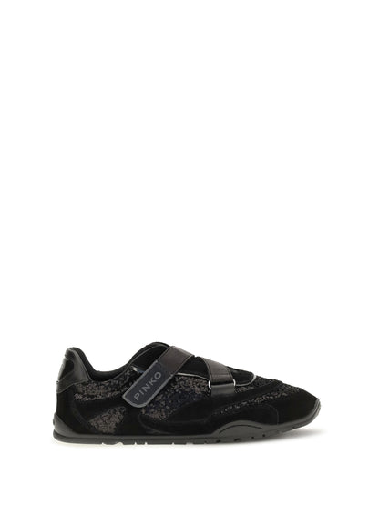 Pinko Yulia suede Sneakers with sequins - Black