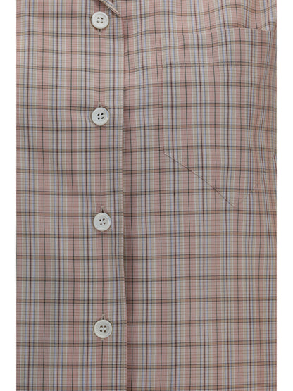 Prada Short-sleeved Check Shirt - Alabastro+Sabbia