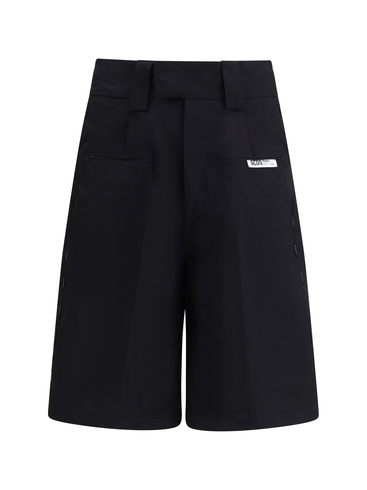 GCDS Shorts with black logo piping - Black/Black