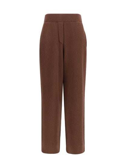 Brunello Cucinelli Cashmere-blend Pants - Cioccolato+Tabacco Dark
