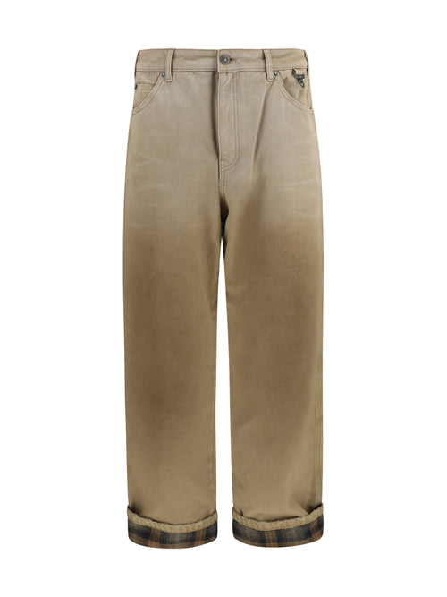 Golden Goose Cotton Pants with check detail - Cartouche