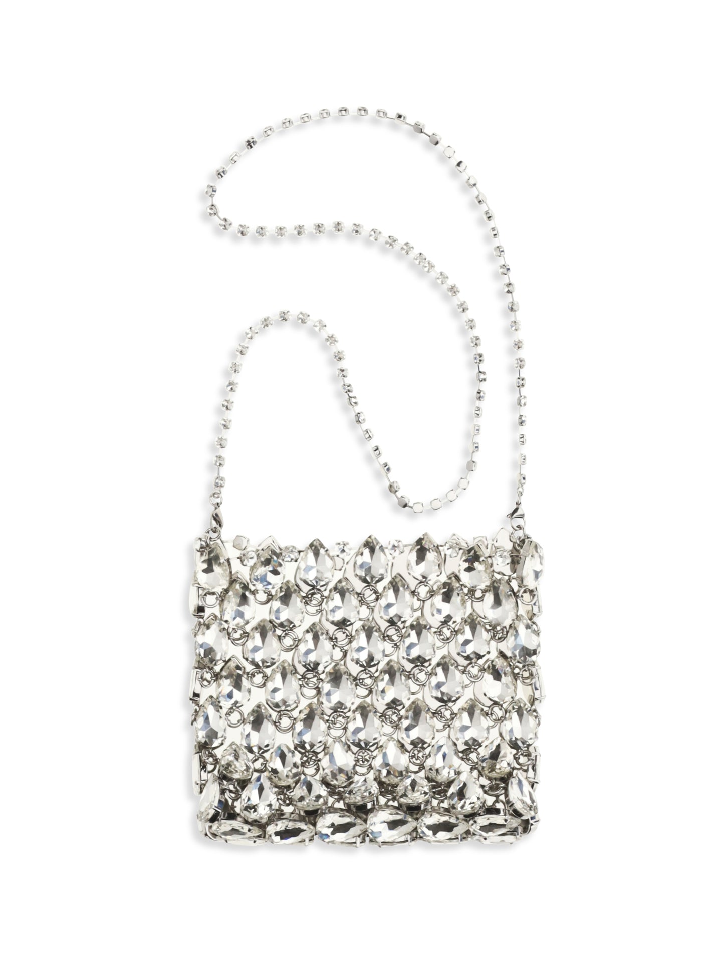 SELF-PORTRAIT Crystal mesh Pouch