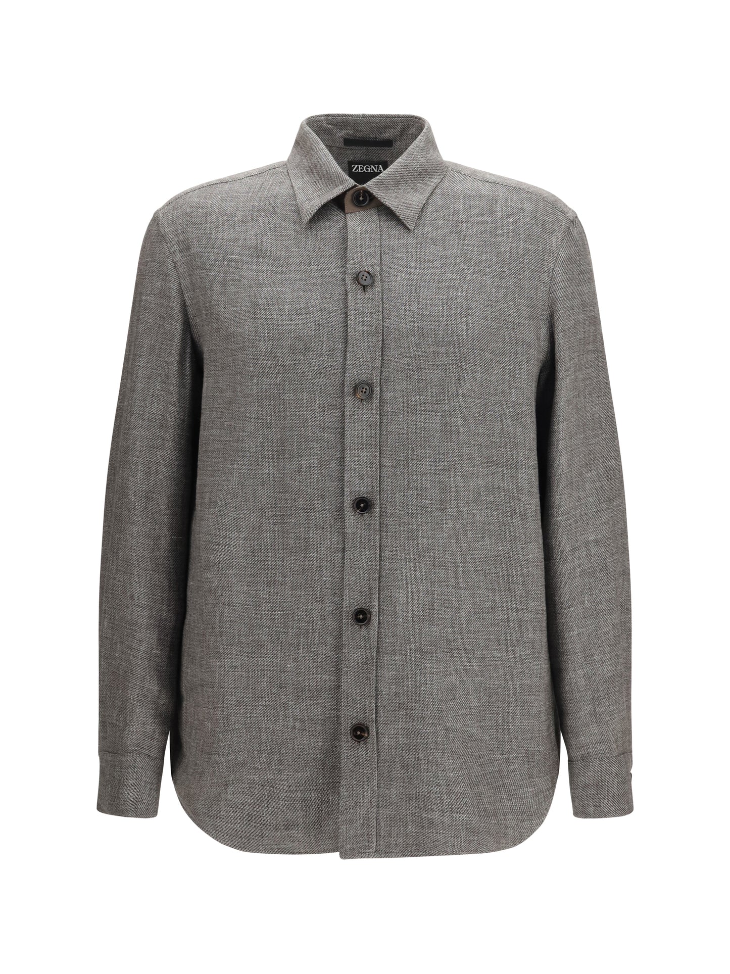 ZEGNA Cashmere, linen, and silk Overshirt