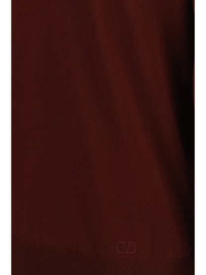 VALENTINO Long-sleeve wool Polo with VLogo