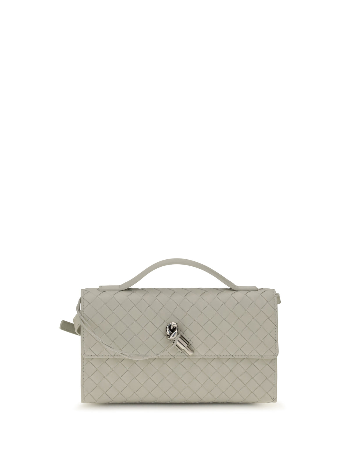 Bottega Veneta Andiamo 25 top-handle Clutch - Silica Grey-Vint Si