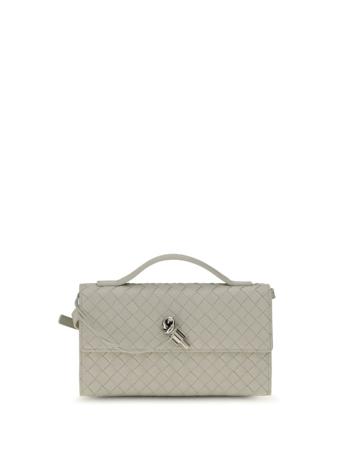 Bottega Veneta Andiamo 25 top-handle Clutch - Silica Grey-Vint Si