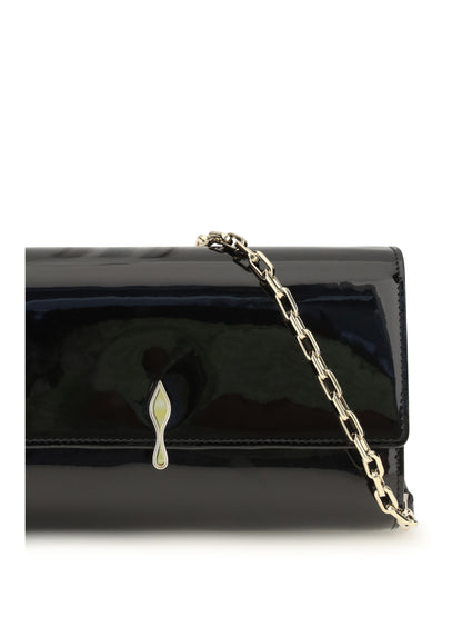 Christian Louboutin Bettina patent leather chain Wallet - Black