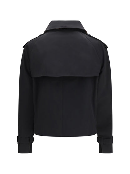 BURBERRY Mayfair cropped Trench Jacket in gabardine