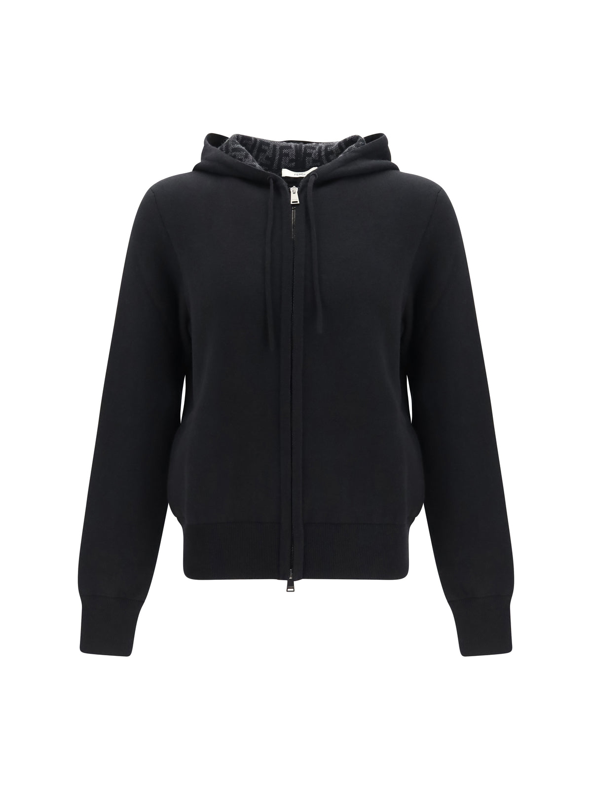 Fendi FF cashmere Sweater - Nero+Grigio Melange