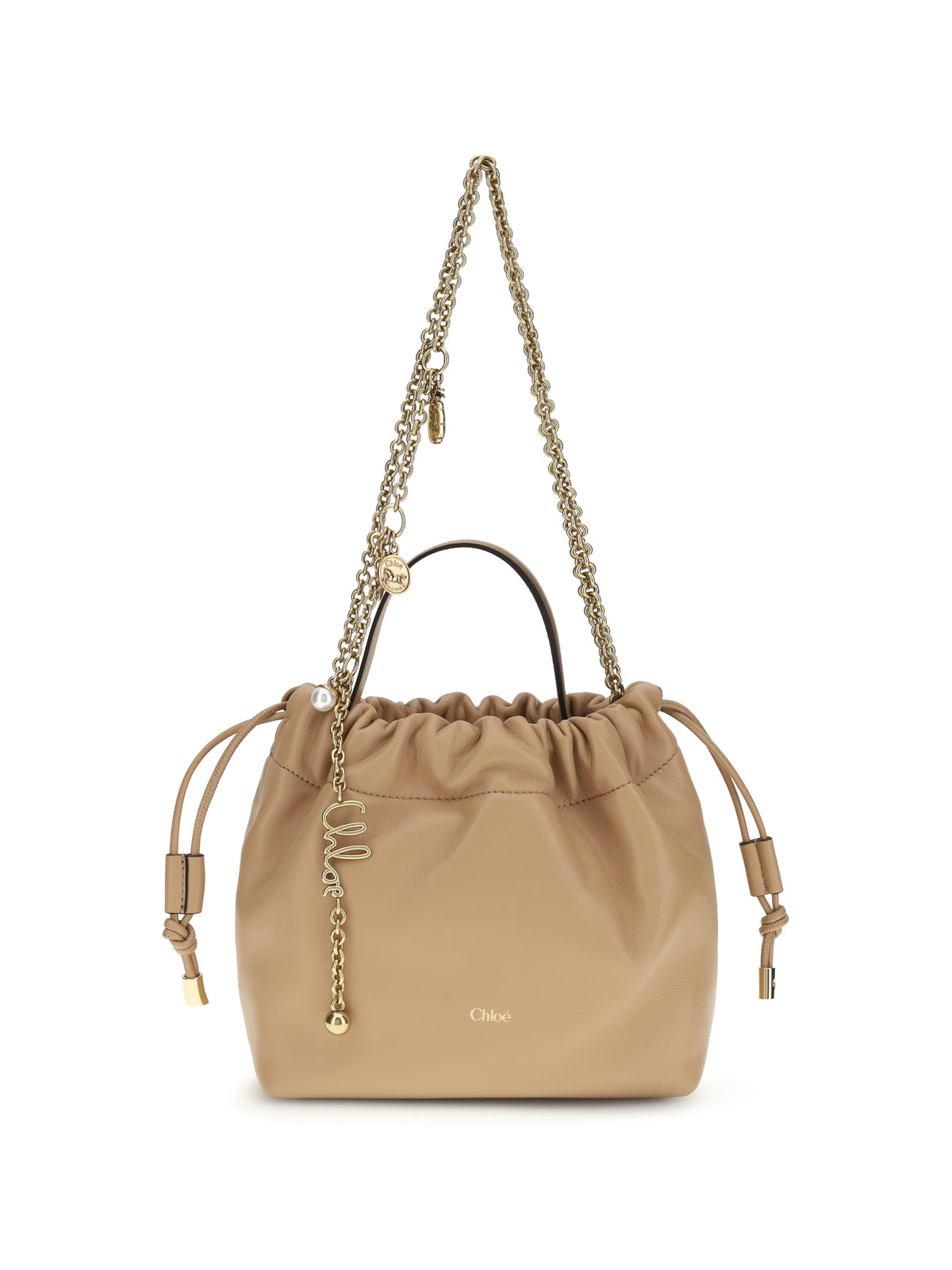 Chloé Icons leather chain Shoulder Bag - Light Tan