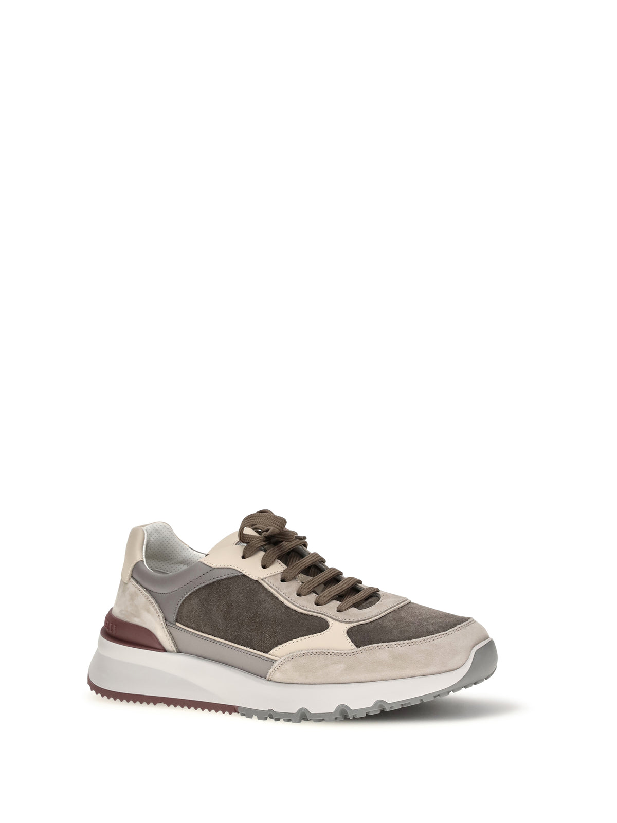 Brunello Cucinelli Leather Sneakers - Antracite+Piombo+Stone+Alpaca
