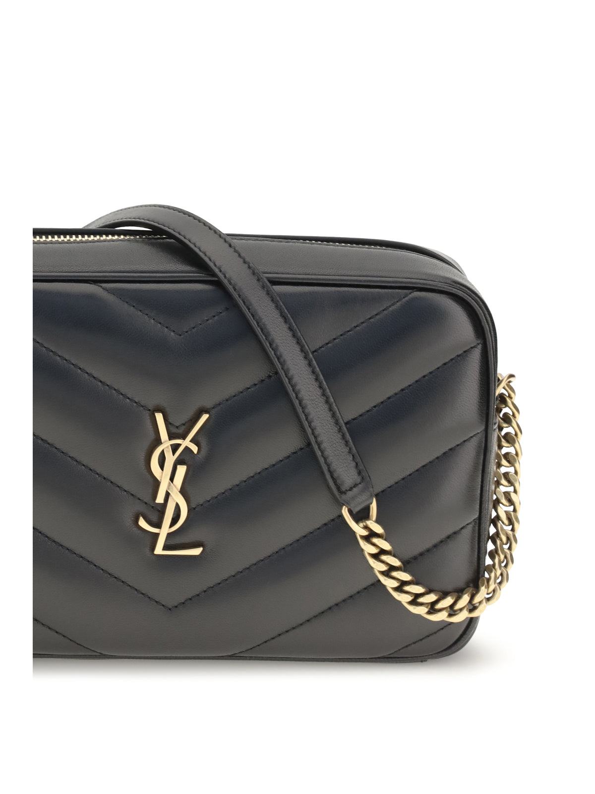 Saint Laurent LouLou Matelassé leather Crossbody Bag - Black