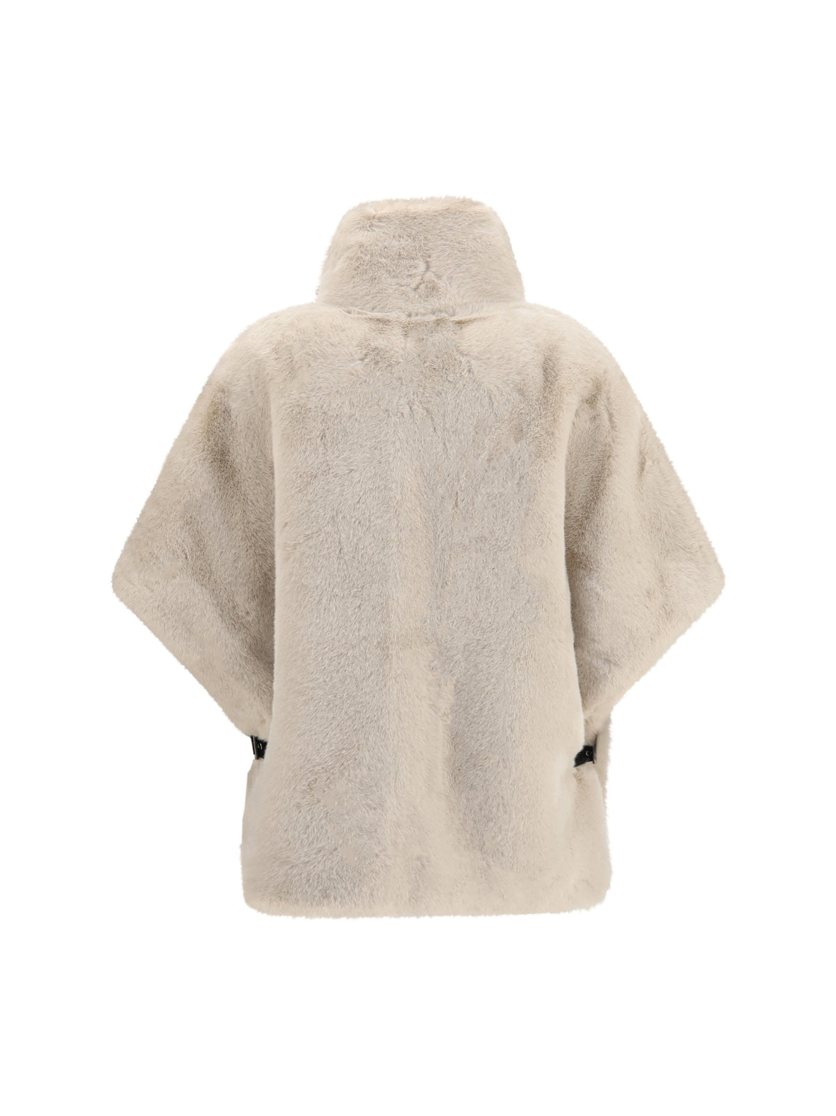 Pinko Faux fur Jacket with buckle - Beige-Giorno Piovoso